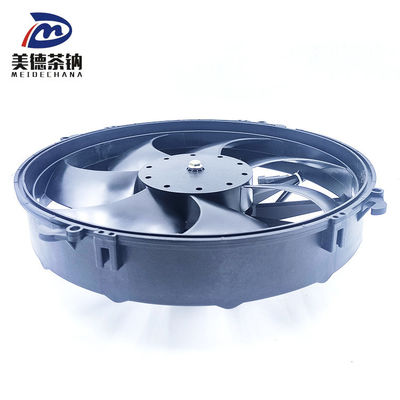 강력한 냉각 솔루션 버스 에어컨을위한 검은 플라스틱 12V 및 24V 콘덴서 팬